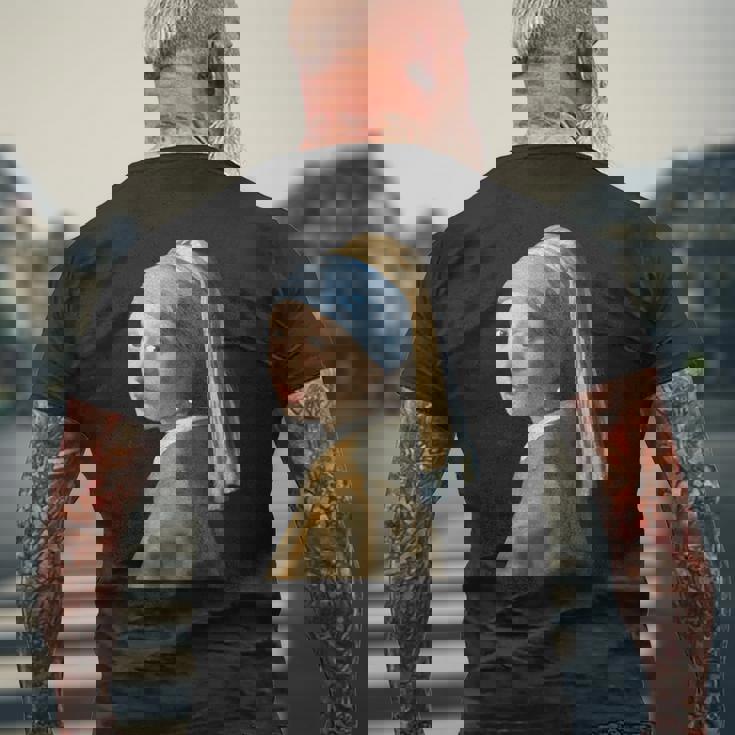 真珠の耳飾りの少女／フェルメール（切り抜き）【世界の名画】Johannesermeer 青いターバン 美術館アート メンズTシャツ バックプリント 高齢者への贈り物