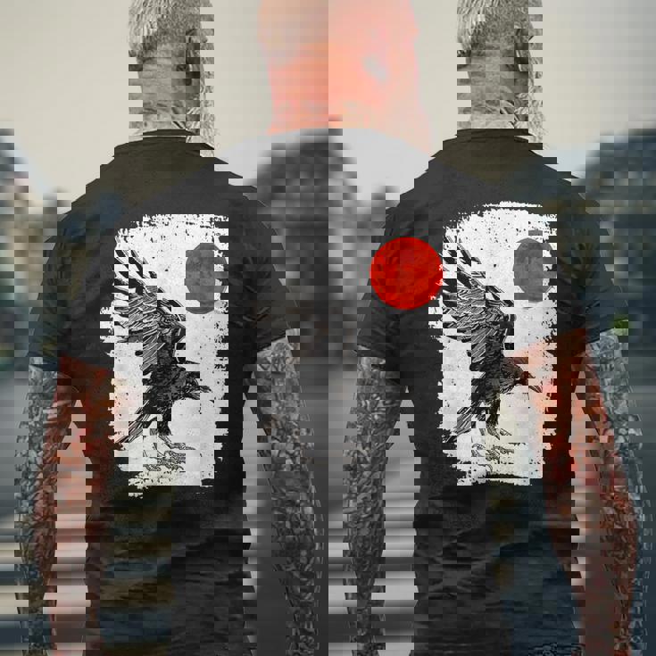 矢田の烏t メンズTシャツ バックプリント 高齢者への贈り物