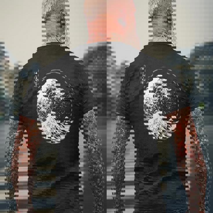 神奈川沖大波 北斎日本美術 メンズTシャツ バックプリント 高齢者への贈り物