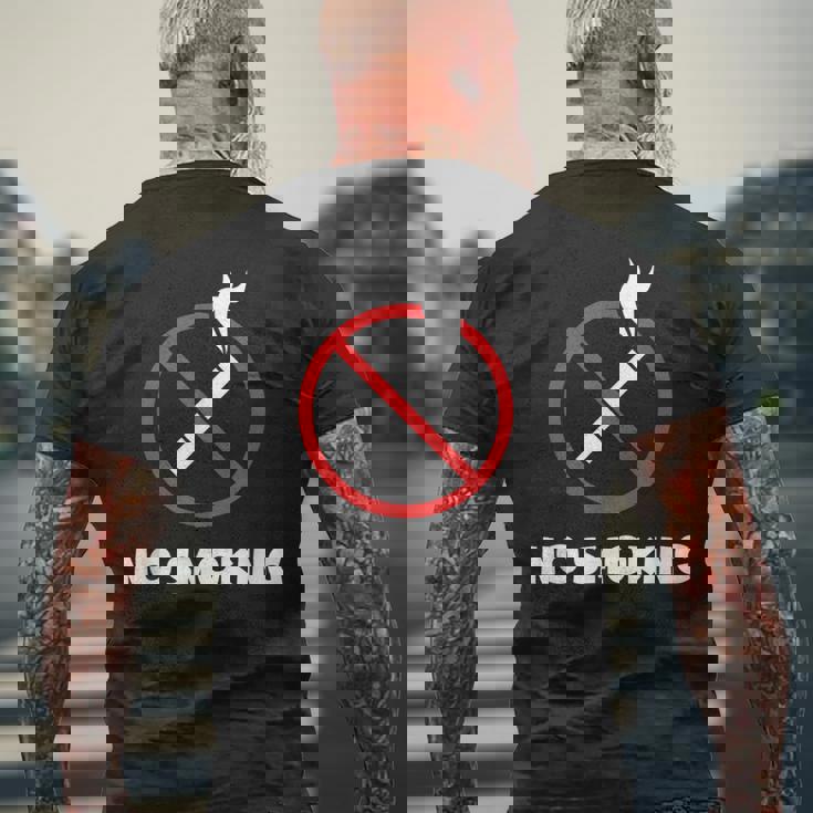 禁煙タバコ禁煙 メンズTシャツ バックプリント 高齢者への贈り物