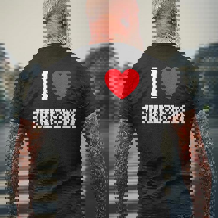 福山大好き メンズTシャツ バックプリント 高齢者への贈り物