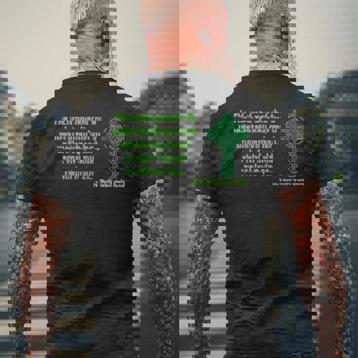 私の信じられない心の理解 聖パトリック メンズTシャツ バックプリント 高齢者への贈り物