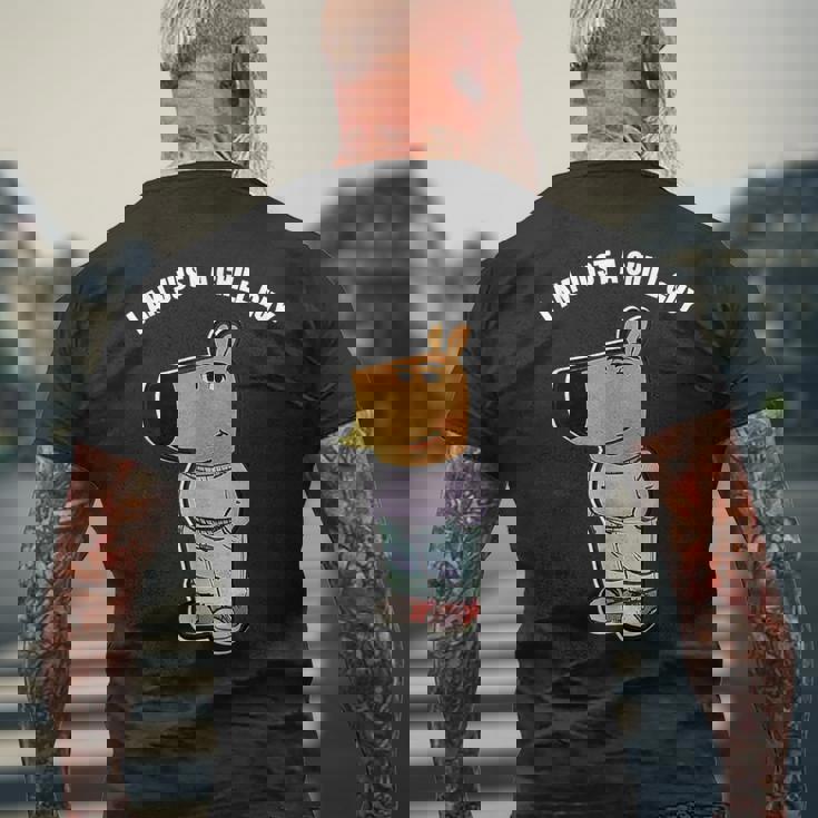 私の新しいキャラクターはチル・ガイ・ファニー・アイ・アム・ア・チル・ガイ メンズTシャツ バックプリント 高齢者への贈り物