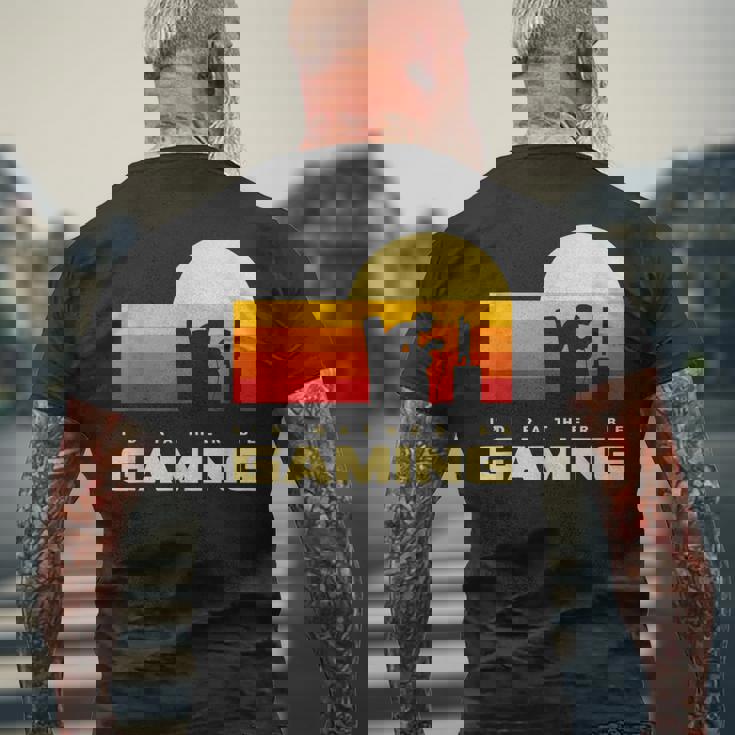 私はむしろゲームをしたい メンズTシャツ バックプリント 高齢者への贈り物