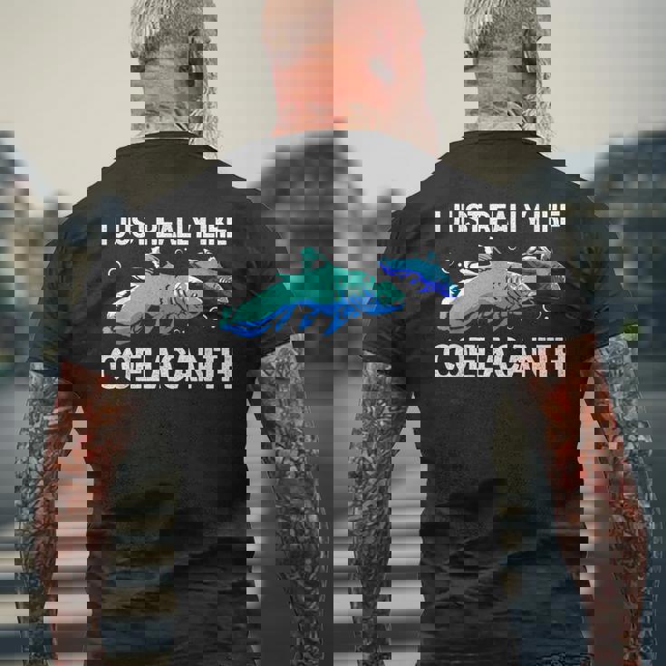 私はシーラカンスが本当に好きです メンズTシャツ バックプリント 高齢者への贈り物