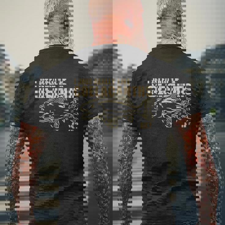 私はシーラカンスが本当に好きですok メンズTシャツ バックプリント 高齢者への贈り物