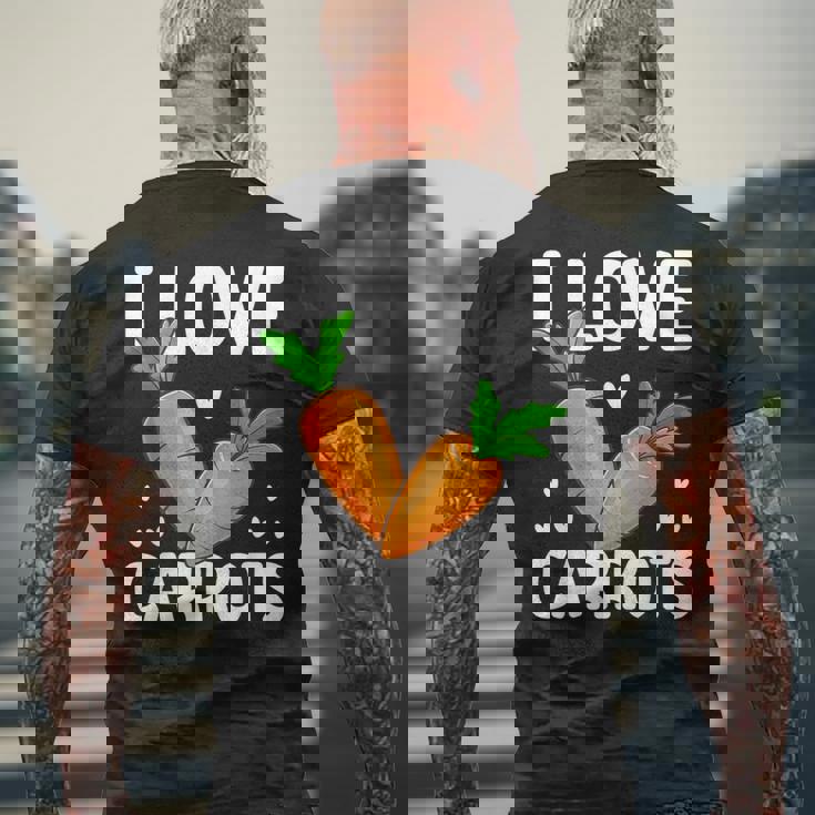 私はニンジンが大好き メンズTシャツ バックプリント 高齢者への贈り物