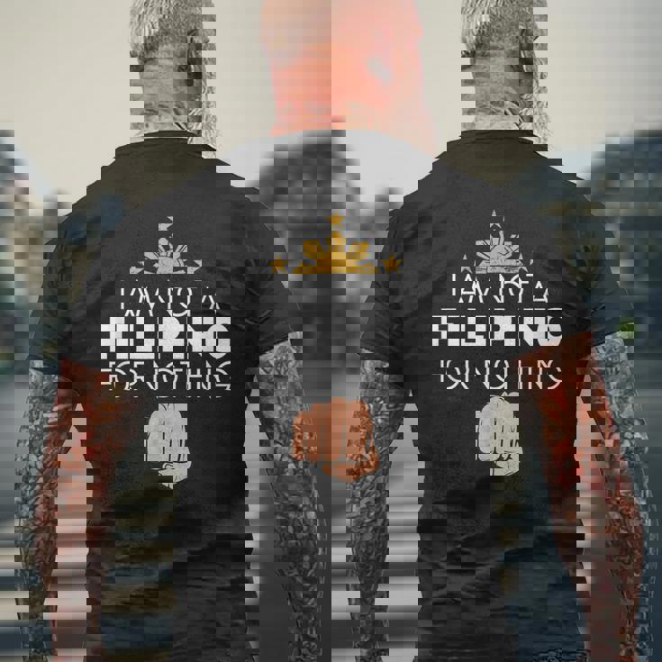 私はフィリピン人ではありません ドゥテルテ Dds ピノイ プライド クール メンズTシャツ バックプリント 高齢者への贈り物