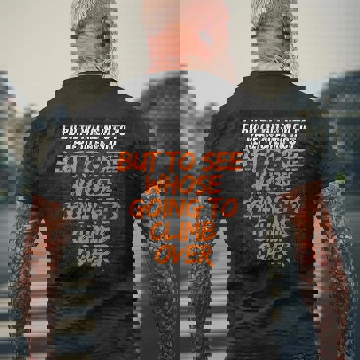 私は他の人を締め出すのではなく、見るために壁を作りました。 メンズTシャツ バックプリント 高齢者への贈り物