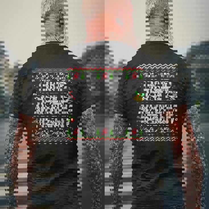 私は彼のベルを鳴らして今妊娠中クリスマス妊娠 メンズTシャツ バックプリント 高齢者への贈り物