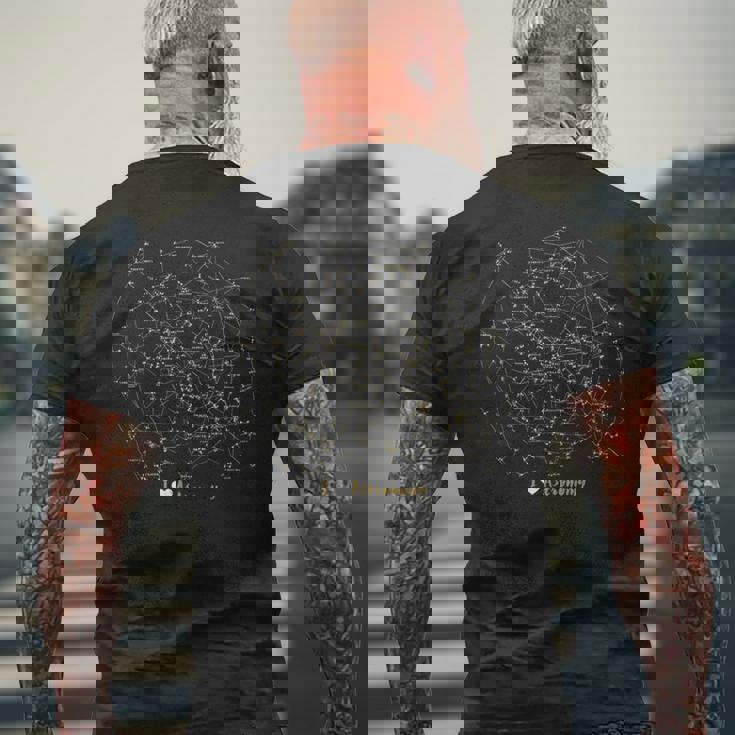 私は星が大好きです 星座 天文学 銀河 メンズTシャツ バックプリント 高齢者への贈り物