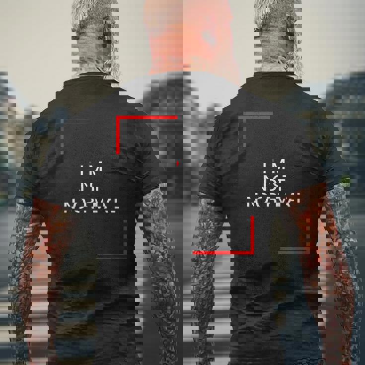 私は普通じゃない メンズTシャツ バックプリント 高齢者への贈り物