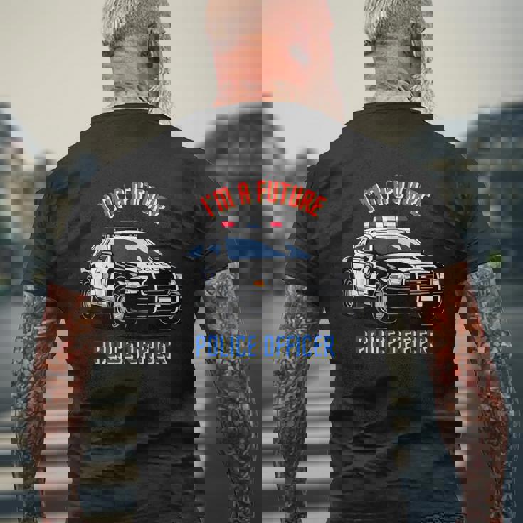 私は未来の警察官キッド・ポリス・ヤング・パトカー メンズTシャツ バックプリント 高齢者への贈り物