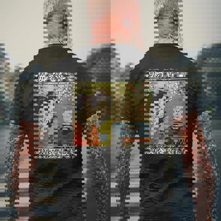 私は酔っていません あなたは猫と話しています メンズTシャツ バックプリント 高齢者への贈り物