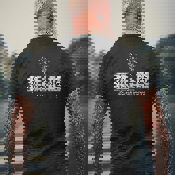 科学は魔法のようではない メンズTシャツ バックプリント 高齢者への贈り物