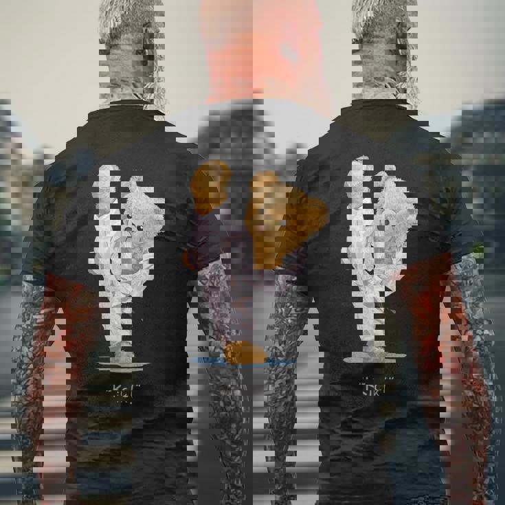 空手 子供用 テディベア テコンドー ボーイズ メンズ メンズTシャツ バックプリント 高齢者への贈り物