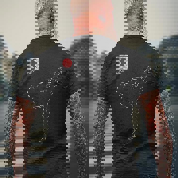 空手日本代表スポーツ 完全格闘技コンタクト メンズTシャツ バックプリント 高齢者への贈り物