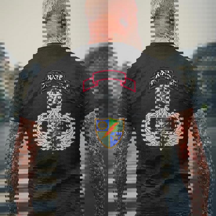 第75レンジャー連隊 メンズTシャツ バックプリント 高齢者への贈り物