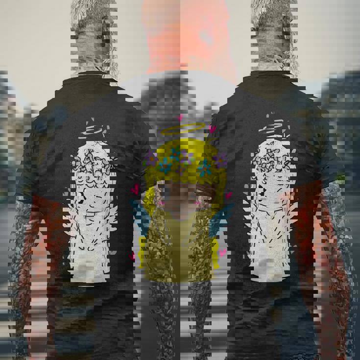 純度のエンジェルキャリア メンズTシャツ バックプリント 高齢者への贈り物