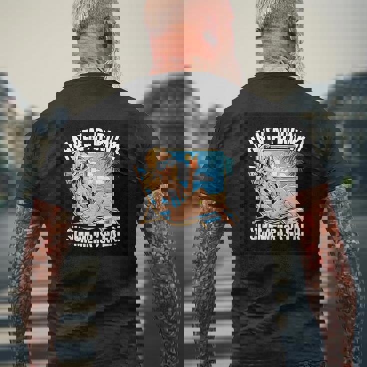 素敵な夏の言っているビーチモチーフ メンズTシャツ バックプリント 高齢者への贈り物