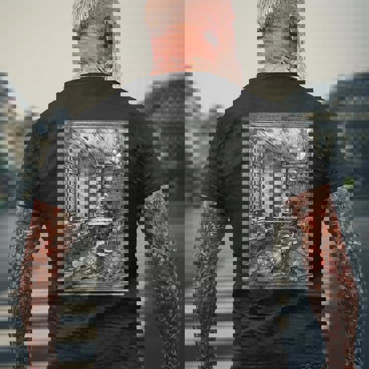 聖ジェロームの研究 アルブレヒト・デューラー ゴシック中世美術 メンズTシャツ バックプリント 高齢者への贈り物