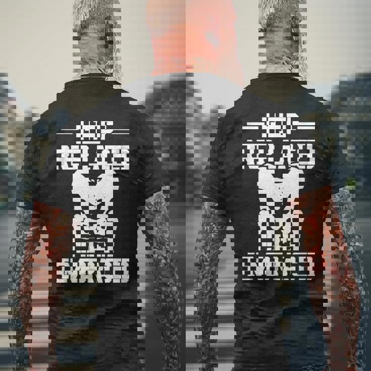 股関節置換術を受け入れた人生 股関節置換手術 メンズTシャツ バックプリント 高齢者への贈り物