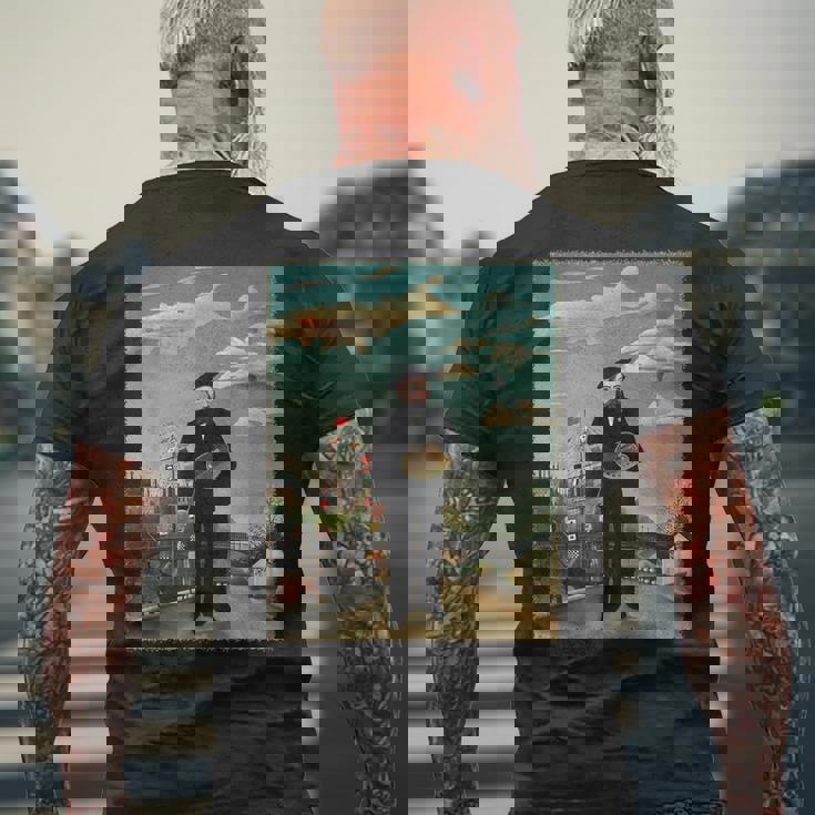 自分 メンズTシャツ バックプリント 高齢者への贈り物