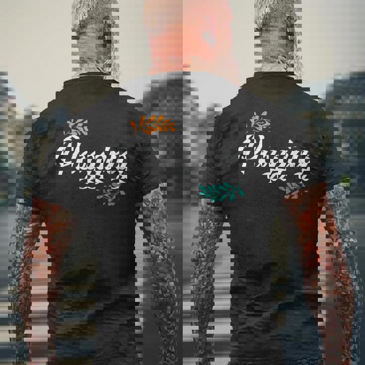 自然と環境のプログ メンズTシャツ バックプリント 高齢者への贈り物