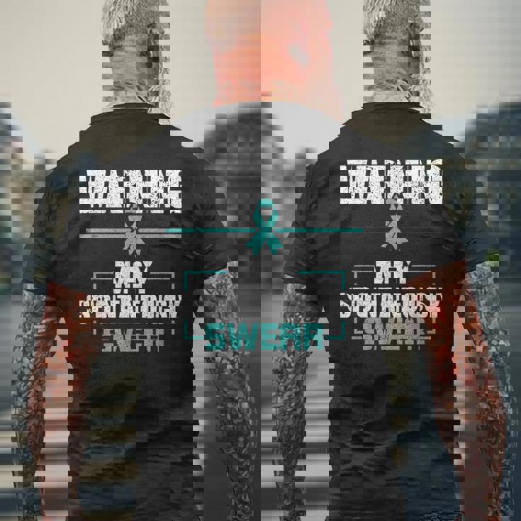 自発的に誓う可能性があります トゥレット症候群啓発 メンズTシャツ バックプリント 高齢者への贈り物