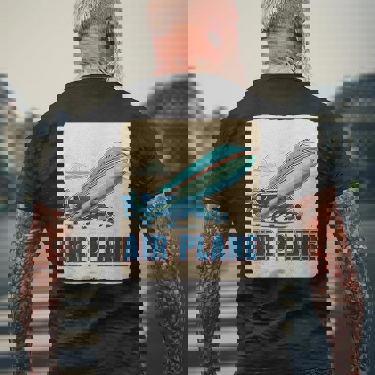 航空機愛好家のためのクールな旅客機飛行機コスチューム。 メンズTシャツ バックプリント 高齢者への贈り物