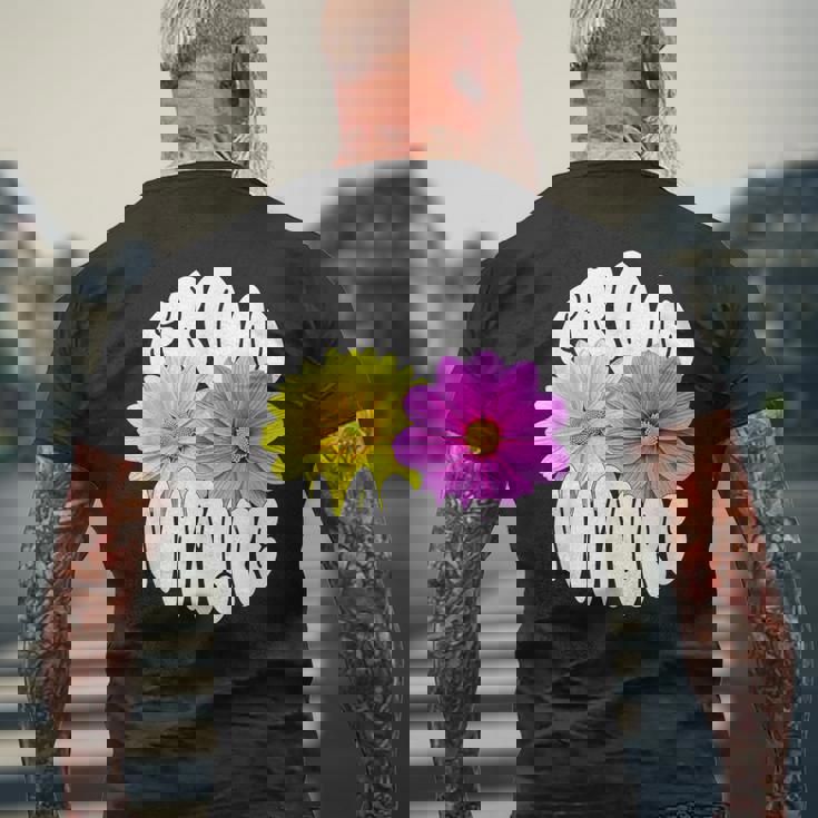 花 可愛い 自然からの贈り物 From Natre メンズTシャツ バックプリント 高齢者への贈り物