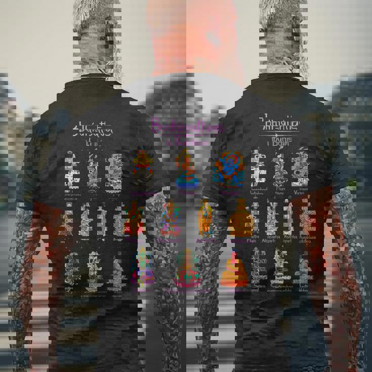 菩薩 仏教 メンズTシャツ バックプリント 高齢者への贈り物