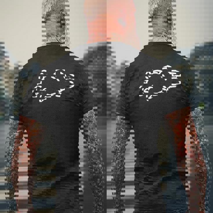 落ちたウサギ メンズTシャツ バックプリント 高齢者への贈り物