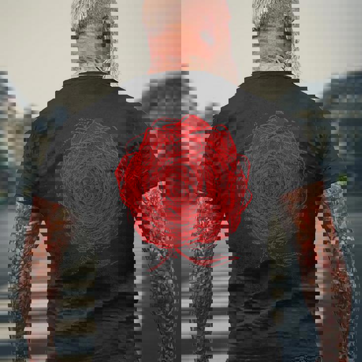 薔薇 花 メンズ レディース 半袖 ロック おしゃれ かっこいい ワイルド 大きいサイズ プリント 黒 ローザス メンズTシャツ バックプリント 高齢者への贈り物