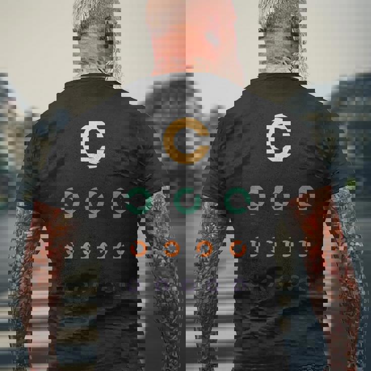 視力検査眼鏡屋面白いレトロヴィンテージ メンズTシャツ バックプリント 高齢者への贈り物