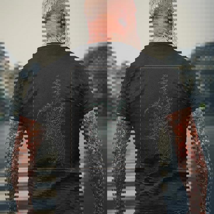 観音菩薩観音菩薩スピリチュアルブッダ メンズTシャツ バックプリント 高齢者への贈り物