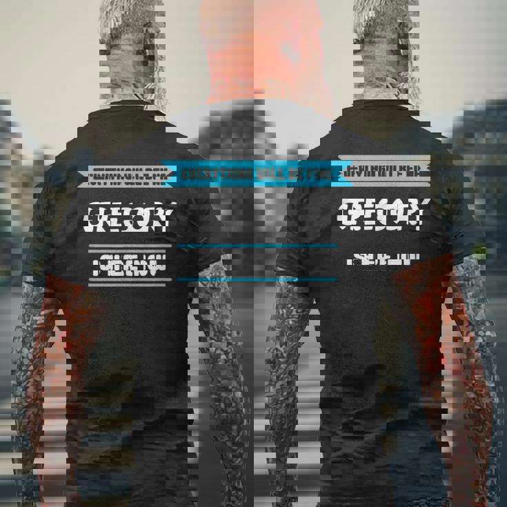 誇り高いグレゴリーのためのグレゴリー名言 メンズTシャツ バックプリント 高齢者への贈り物