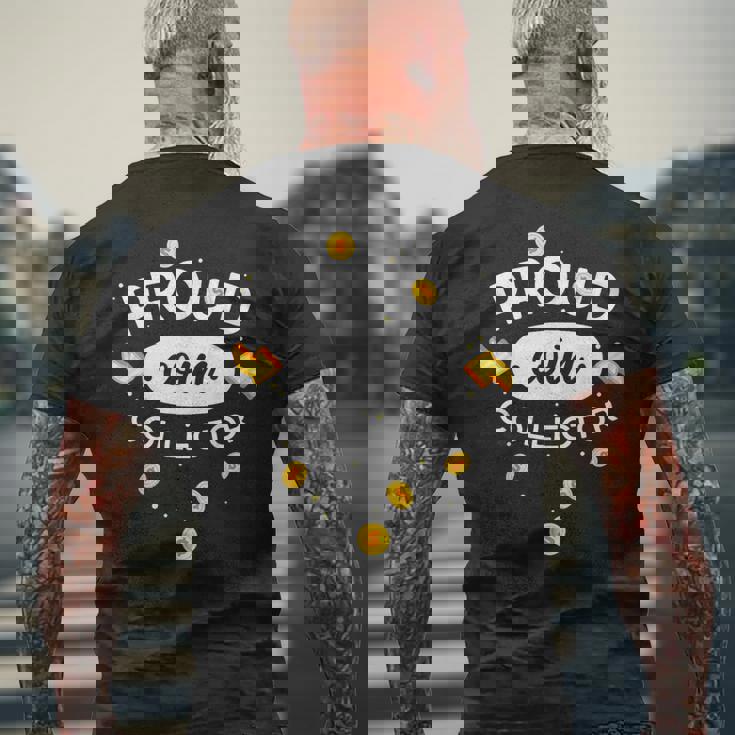 誇り高きコインコレクター メンズTシャツ バックプリント 高齢者への贈り物