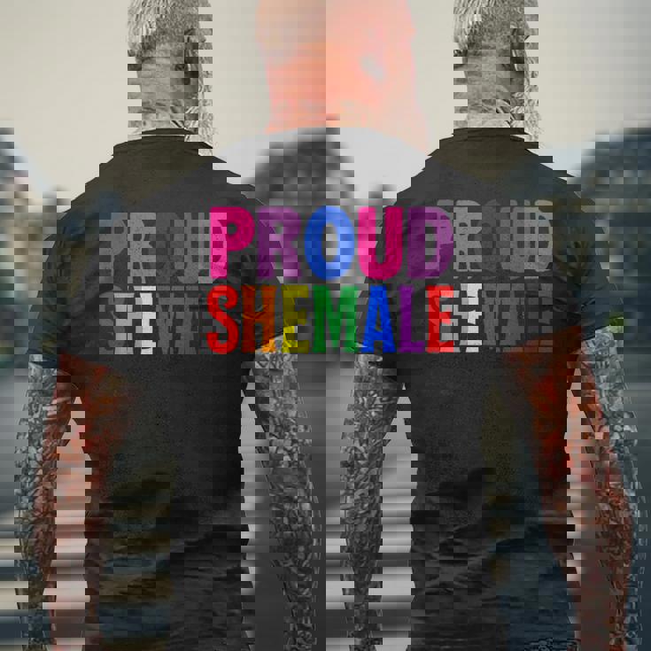 誇り高きシーメール レディーボーイ Lgbtq プライド メンズTシャツ バックプリント 高齢者への贈り物