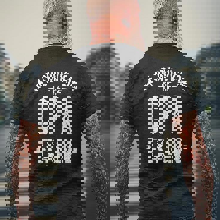 認定公共会計士 Iurvived The Cpa 試験 Cpa メンズTシャツ バックプリント 高齢者への贈り物