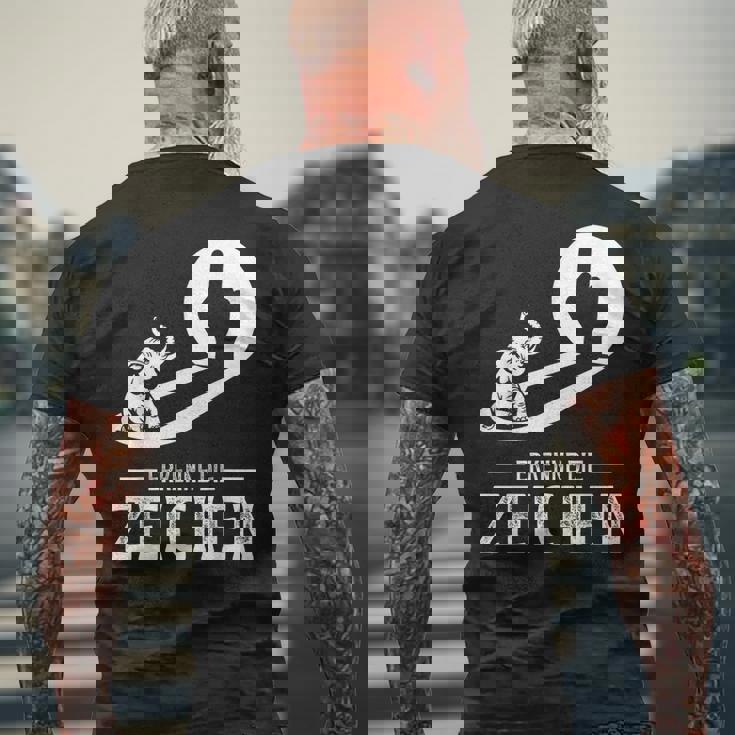 象の影 グレー 巨大なゾウムシ 認識 サイン。 メンズTシャツ バックプリント 高齢者への贈り物