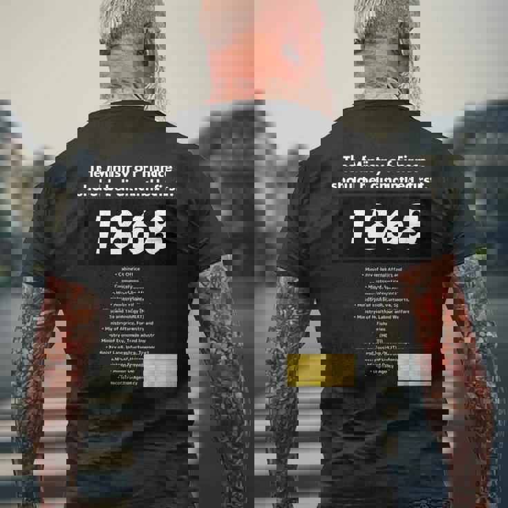 財務省解体dissolution Of The Ministry Of Finance メンズTシャツ バックプリント 高齢者への贈り物