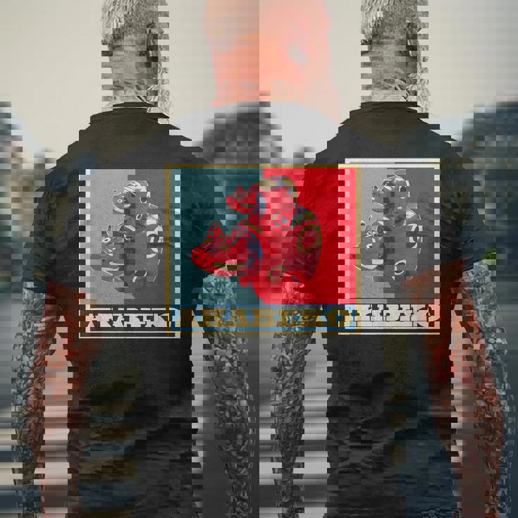 赤べこ 面白いtシャツ 牛 ウシ 福島県 会津 メンズ おもしろ グッズ 面白い 服 ネタ 日本 名産 メンズTシャツ バックプリント 高齢者への贈り物