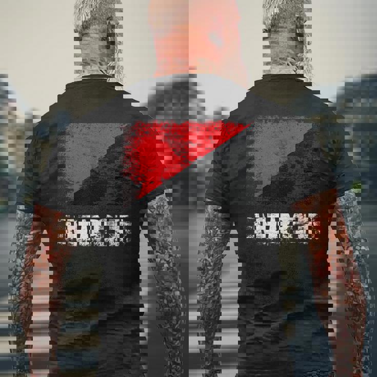 赤黒アナーキーフラッグtシャツ メンズTシャツ バックプリント 高齢者への贈り物