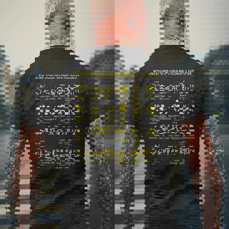 車の警告灯 非常に面白いドライバー メンズTシャツ バックプリント 高齢者への贈り物