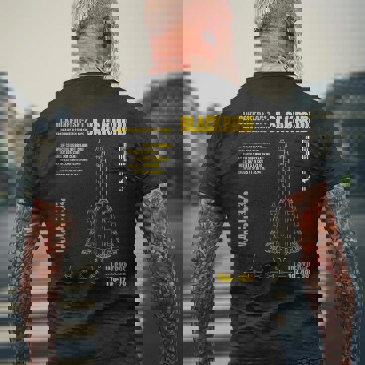 軍用航空機 ロッキードr-71 ブラックバード Usaf メンズTシャツ バックプリント 高齢者への贈り物