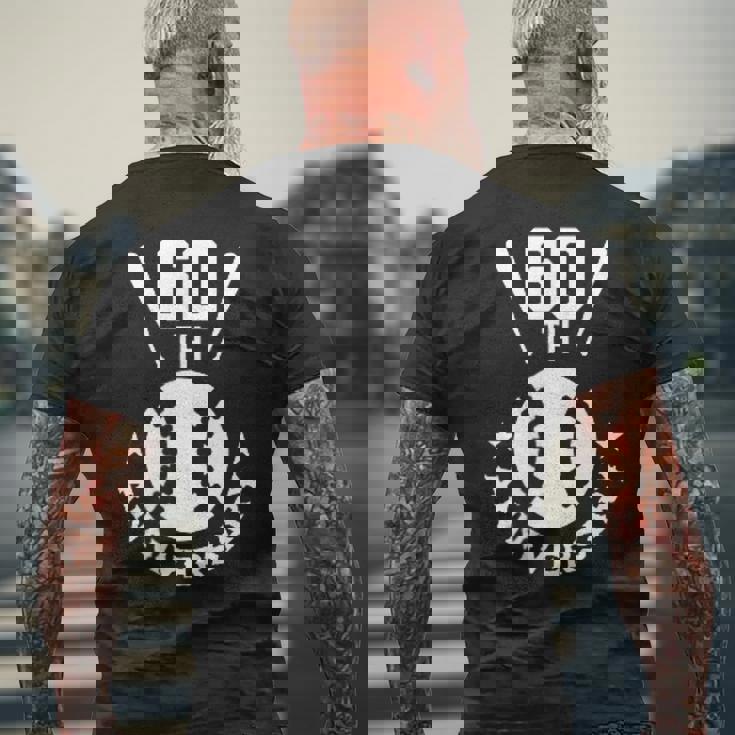 還暦祝い＆野球ファン向けプレゼント ワンポイント ゼッケン60 かっこいい【両面プリント】 メンズTシャツ バックプリント 高齢者への贈り物