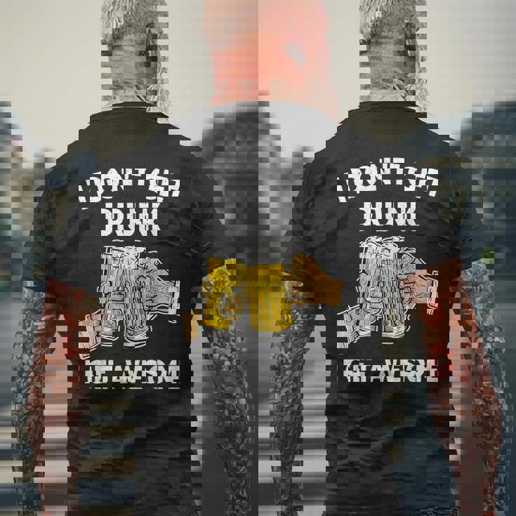 酔わないで最高になる-面白いアルコール メンズTシャツ バックプリント 高齢者への贈り物