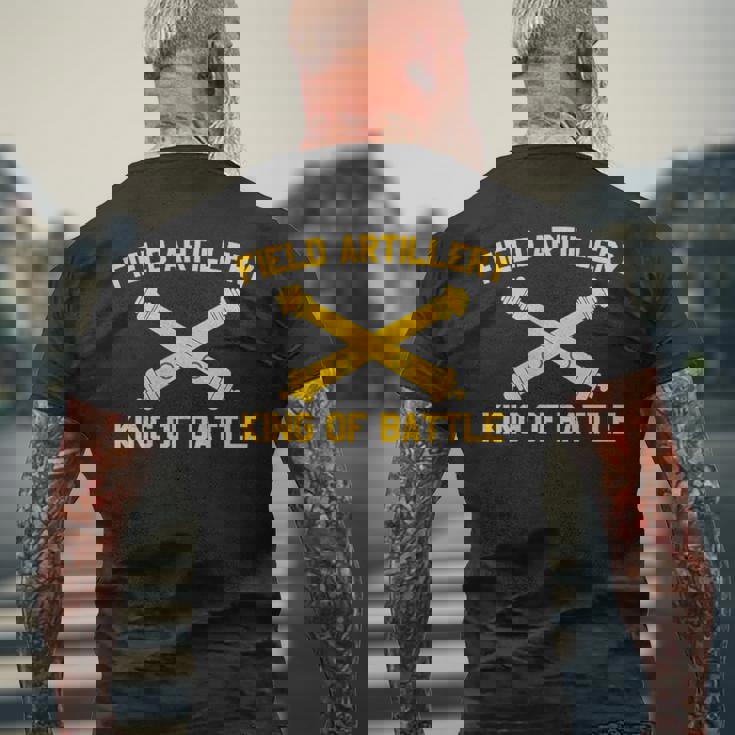 野戦砲 キングオブバトルブランチ記章 砲兵 メンズTシャツ バックプリント 高齢者への贈り物