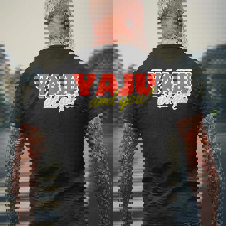 野獣先輩 真夏の夜の淫夢 田所浩二 淫ミュ Yaju&U メンズTシャツ バックプリント 高齢者への贈り物